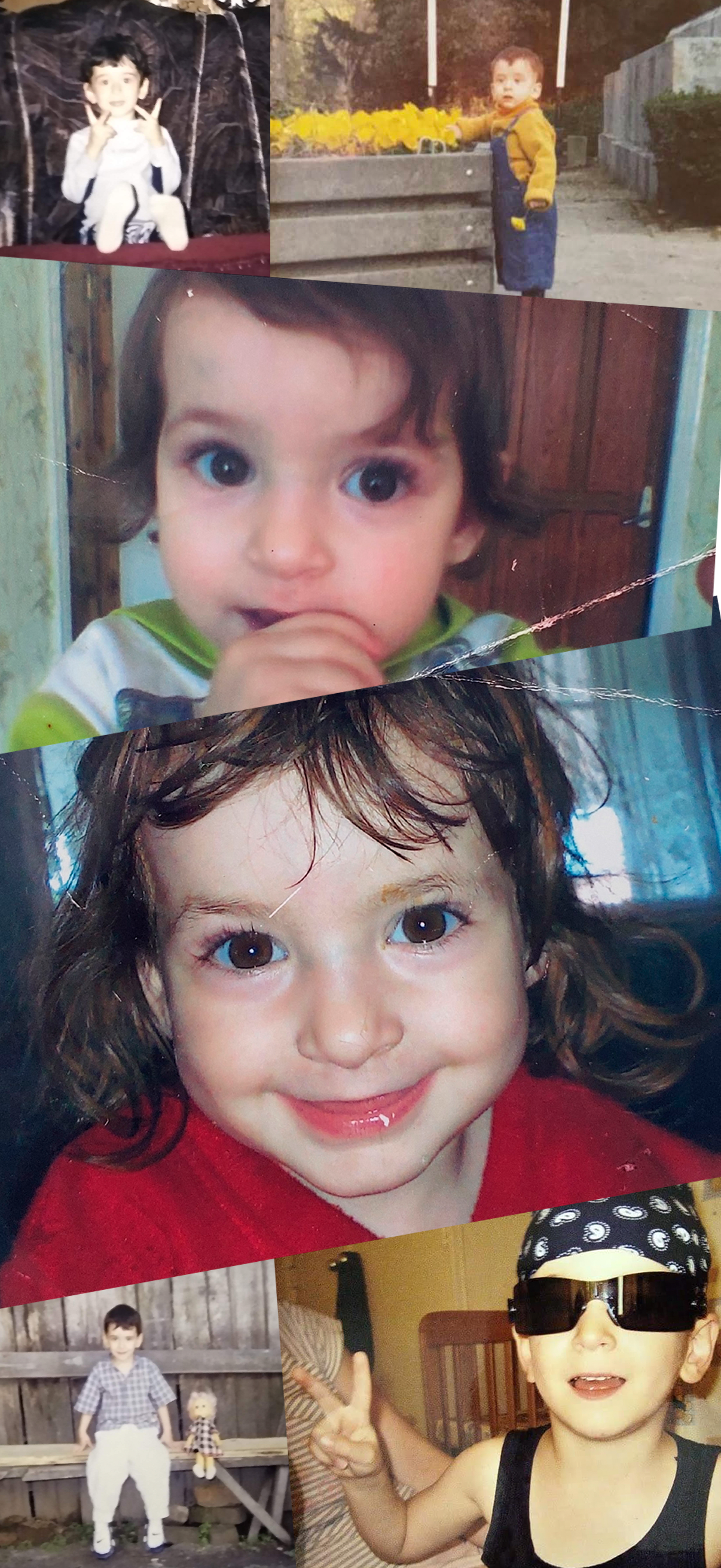 Коллаж из детских фотографий Бусинки